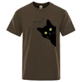 thumbnail image 5 of Camisetas con estampado divertido de gato negro maullido para hombre, camisetas transpirables, ropa de calle de verano, camisetas holgadas de algodón de manga corta de gran tamaño, 5 of 5