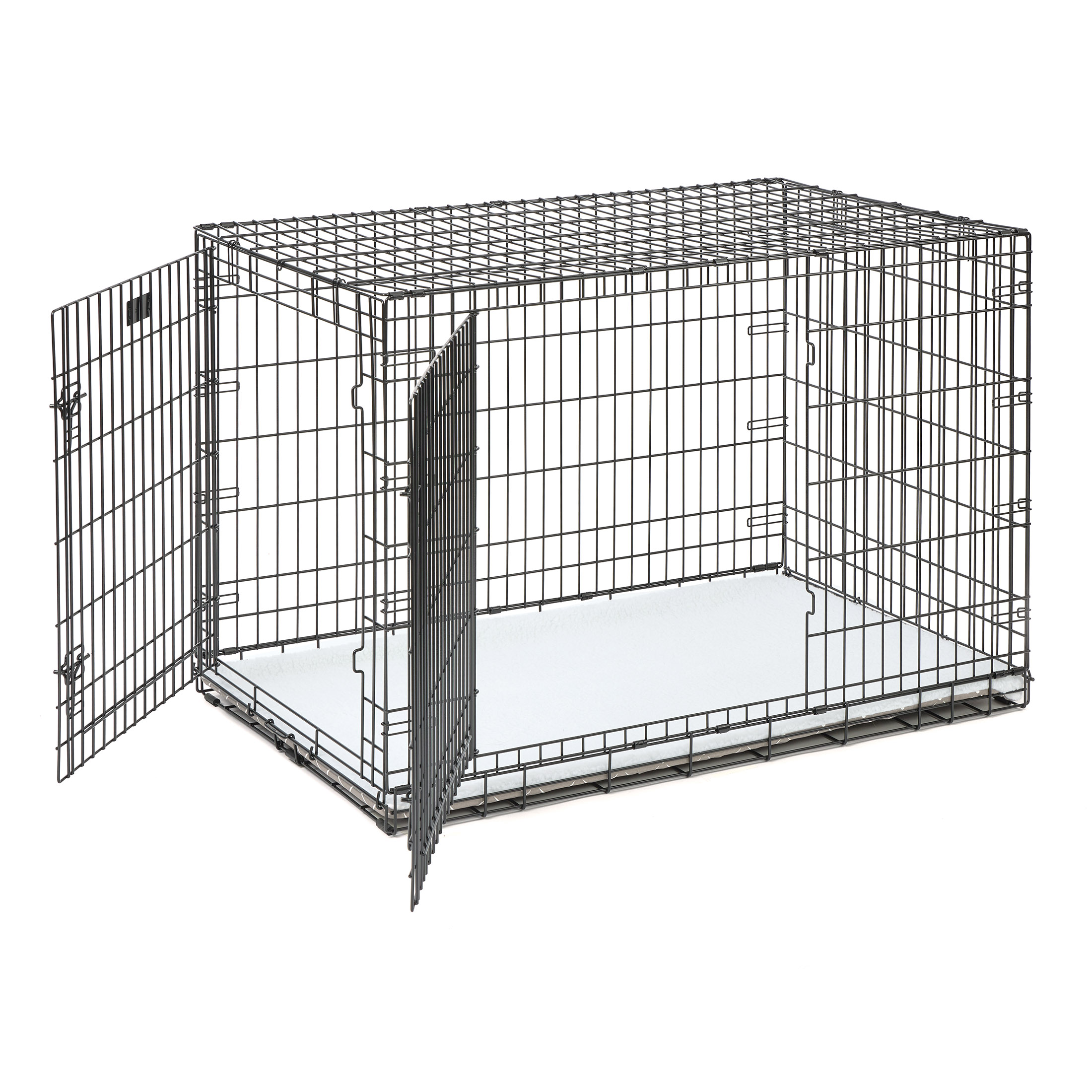MidWest Homes for Pets QuietTime Reversible Dog Crate Pan Cover, 48 inch, Fleece, Mushroom Diamond