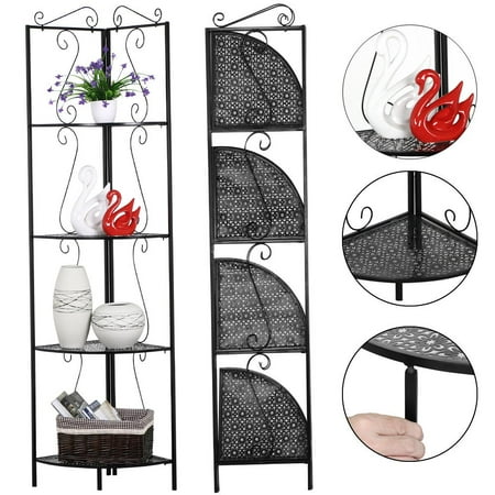Yaheetech 4 Tier Metal Art Corner Storage Display Shelves Free Yaheetech 4 Tier Metal Art Corner Storage Display Shelves Free Standing Bathroom Shelf Rack Kitchen