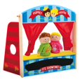 thumbnail image 2 of Hape Childrens Hand Puppet Wooden Playhouse Theater Stage Set with Accessories, 2 of 5