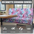 thumbnail image 4 of Aplkyhs Colorful Butterfly RV Dinette Cushion Covers Stretchable Camper Accessories Universal Bench Cushion Comfortable Cushion Covers for Couches and Sofas Washable Slip Covers for Loveseat, 4 of 7