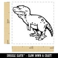 thumbnail image 2 of Sad Tyrannosaurus Rex Dinosaur Self-Inking Rubber Stamp Ink Stamper - Fuchsia Ink - Small 1 Inch, 2 of 7