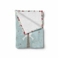 thumbnail image 2 of Wedding Soft Flannel Fleece Blanket, French Couple Hand Drawn Paris Eiffel Tower Getting Married Hearts Celebration, Cozy Plush for Indoor and Outdoor Use, 70" x 90", Blue Red White, by Ambesonne, 2 of 6