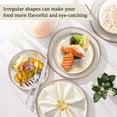 thumbnail image 4 of Onader 12 Piece Dinnerware Sets, Plates and Bowls Dish Set for 4, Irregular Handmade Dinner Ware Dishware for Kitchen Dinning, Microwave & Dishwasher Safe - Pearl White, 4 of 7