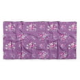 thumbnail image 5 of Bimba Purple Leaves & Begonia Floral Printed Pure Silk Scarf Neck Wrap Summer Hair Bandanas For Women 40 x 80 Inches, 5 of 6