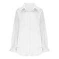 thumbnail image 4 of Womens Short Sets Summer 2 Piece Sets for Women Summer Outfits for Women Casual Long Sleeve Shirt and High Waist Shorts Fashion Two Piece Summer Sets, 4 of 5