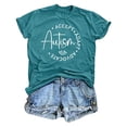 thumbnail image 5 of Autism Awareness T Shirts for Women 2026 Summer Casual Short Sleeve Crewneck Graphic Tees, 5 of 5
