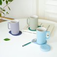 thumbnail image 3 of czcpp-Coffee Mug with Lid, 16oz Coffee mug and Tea cup with Coaster - Suitable for Dishwasher and Microwave (Blue), 3 of 4