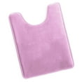 thumbnail image 3 of KriKac Bath Mat – Memory Foam Bath Mat - Soft Bathroom Rug - Non Slip and Super Absorbent - Fast Drying Machine Washable Bath Mat - Contoured Round for Toilet - Lavender Dream - 19” x 24”, 3 of 8
