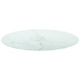thumbnail image 2 of vidaXL Table Top White Ø80x1 cm Tempered Glass with Marble Design, 2 of 3