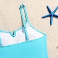 thumbnail image 5 of Ymyiu Infant Swimsuit Newborn Baby Girl Two Piece Swimsuit Swim Top and Bottom Tankini Bikini Set Infant Bathing Suit Girl Size 7-8 Years (Blue,7-8 Years), 5 of 7