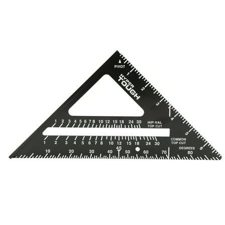 Hyper Tough 7-Inch Multiple Angle Aluminum Rafter Square, Black