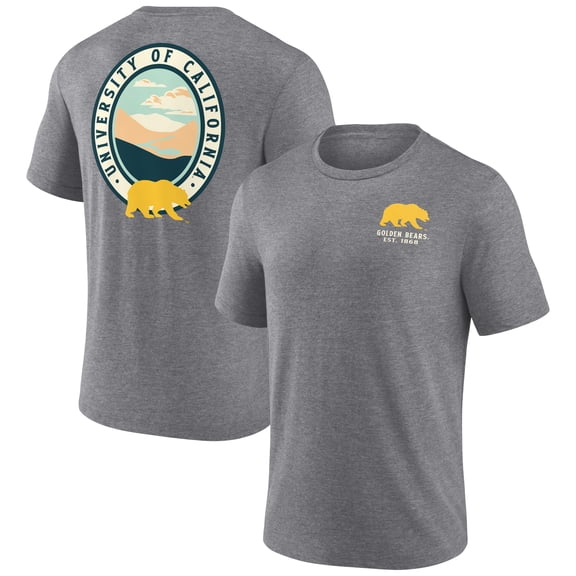 Men's Heather Gray Cal Bears Region Outdoors Tri-Blend T-Shirt