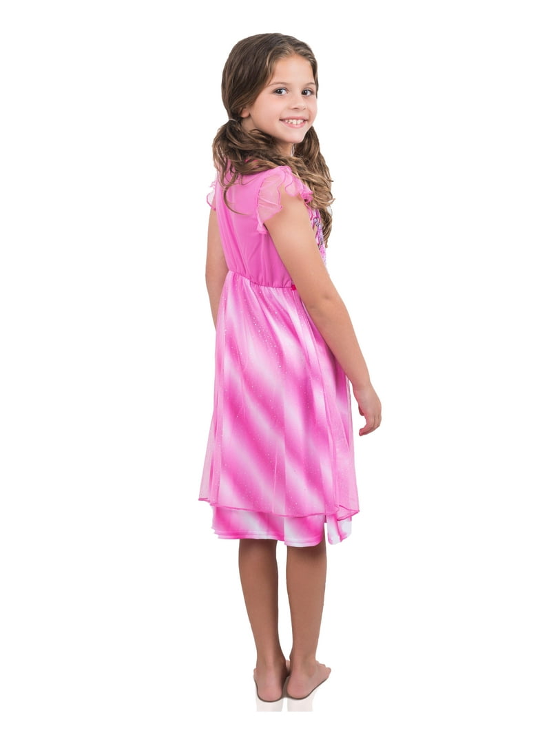 Barbie Kids Pajamas: Pink Sparkle Night Gown, Size 3T Dress-Up