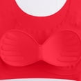 thumbnail image 4 of Lumtrix Wireless Bras for Women No Underwire Seamless Full Coverage T-Shirt Pullover Sleep Bra Comfort Lounge Bralette Red 32, 4 of 5