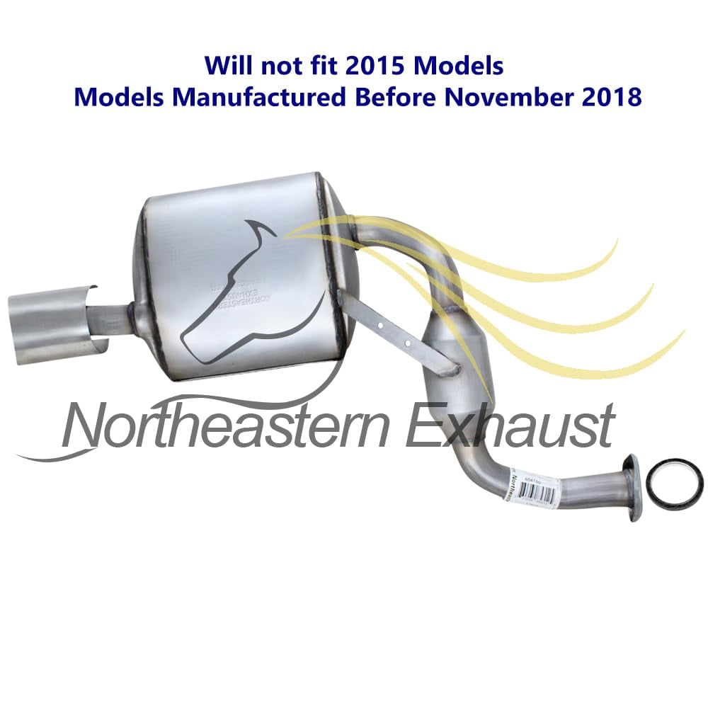 Northeastern Exhaust | Stainless Steel Rear Passenger Side Exhaust Muffler Fits 2009–2014 & 2016–2019 Nissan Maxima 3.5L Sedan – Direct Fit | Free Gasket Included