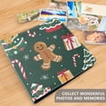 thumbnail image 4 of FORMRS 3 Ring Photo Album 4"x6" Self Adhesive Large Capacity PU Leather Cover, Green Christmas Gingerbread, 4 of 8