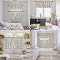 thumbnail image 6 of Spring Flowers Kitchen Curtains Sets for Windows 24 Inch Length, Farmhouse Sage Green Pastoral Floral Leaf Rod Pocket Window Treatments Tier Curtains and Valances Set for Bedroom/Bathroom, 6 of 8