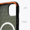thumbnail image 5 of UAG iPhone 15 Plus Case 6.7" Civilian Olive Drab Built-in Magnet Compatible with MagSafe Charging Rugged Military Grade Dropproof Protective Cover by URBAN ARMOR GEAR, 5 of 9