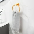 thumbnail image 4 of Tcbosik Bathroom Accessories Towel Bar Set, 6 Pieces Brushed Gold Wall Mounted Bathroom Hardware Set, Includes 23.5in Hand Towel Bar, 16in Hand Towel Bar, Paper Holder, Towel Ring and 2 Hooks, 4 of 7