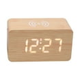 thumbnail image 2 of Fankiway Veilleuse Recharge Sans Fil Led Réveil en Bois, Horloge Électronique Muette à Commande Vocale Multifonctionnelle, Horloge de Recharge Sans Fil, 2 of 6