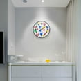 thumbnail image 5 of Yayeee Wall Clock Battery Operated 11.9" Silent Quartz Non-Ticking for Living Room Decor, Blue Retro Triangles, 5 of 8