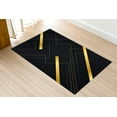 thumbnail image 5 of Rugs, Black And Gold Rug, Office Decor Rug, Corridor Rugs, Gift For The Home Rugs, Black Rugs, Modern Rug, Cool Rug, Living Room Rug, 3.3'x6.5' - 100x200 cm, 5 of 7