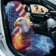 thumbnail image 3 of XYZCANDO Bald Eagle and US Flag Comfortable Car Seat Cover for Gym Outdoor Sport Running, Anti-Slip Durable Car Seat Cover Towel, 3 of 11