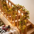 thumbnail image 6 of 67" Artificial Maple Leaf Fall Garland, Rustic Farmhouse Autumn Foliage for Halloween Thanksgiving, Holiday Decor for Mantel Stair Banister Door, 6 of 6