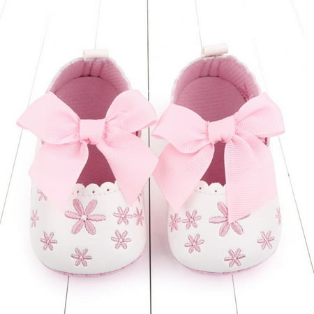 

Baby PU Leather Baby Boy Girl Baby Moccasins Moccs Shoes Bow Flower Print Soft Soled Non-slip Footwear Crib Shoes Princess shoes