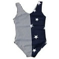 thumbnail image 3 of StylesILove Mommy and Daughter Navy Blue One Piece Swimsuit American Flag Matching Holiday Bathing Suit Beach Pool Swimwear, 3 of 9