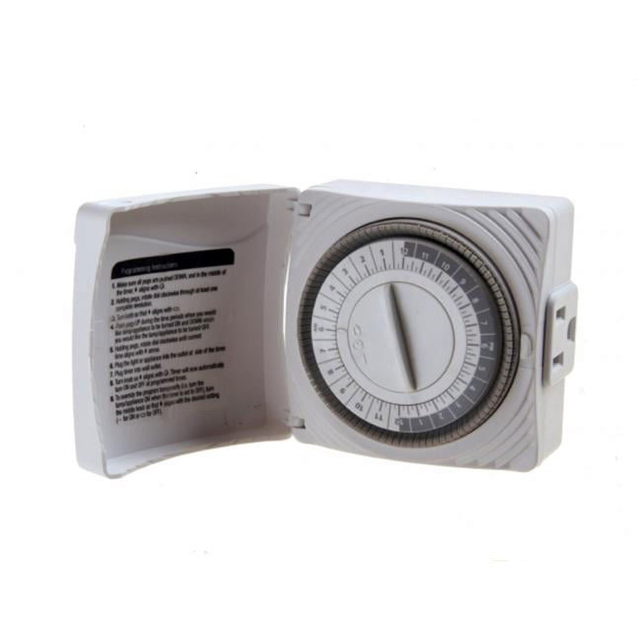 GE Heavy-Duty 7-Day Digital Metal Box Timer, Outdoor 7 Day 7 on
