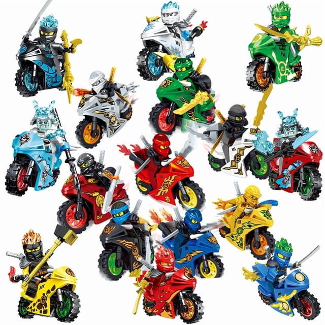 FunCraft 16PCS phantom Hero & Motorcycle Figure – Ninja | Adventure Building Block Set for Youngsters