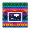 thumbnail image 1 of Vintage Rainbow Bandana, I Love You Frame Heart, Unisex Head and Neck Tie, by Ambesonne, 1 of 2