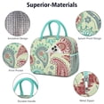 thumbnail image 2 of Sac à Lunch Artistique Ethnique Design Paisley Rétro Isolé Sac Thermique pour Extérieur, 2 of 6