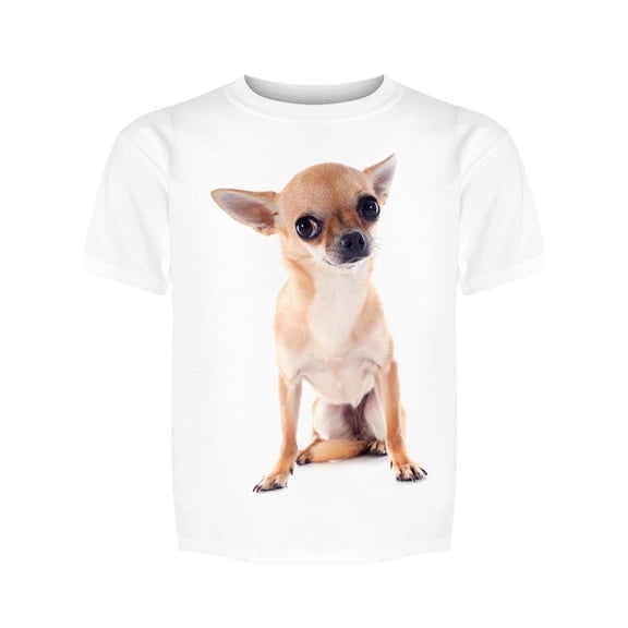 Curious Chihuahua Sitting Tee Girl's -Image by Shutterstock