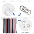 thumbnail image 5 of Navy Blue Red Striped Waterproof Fabric Shower Curtain,Modern Minimalist Ombre Lines Waterproof Fabric Shower Curtain for Bathroom Curtains Bathtubs Hotel Shower Curtains with 12 Hooks Small 36x72in, 5 of 8