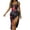Black, variant on Women's One Piece Swimsuits Floral Ruched Tankini & Long Sheer Side Split Cover Up Skirt Bathing Suit Swimwear
