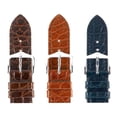 thumbnail image 6 of Hirsch Regent Alligator Leather Watch Strap - Golden Brown - M - 18mm - Shiny Gold Buckle - Alligator Flank Leather Band, 6 of 9