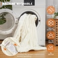 thumbnail image 6 of JoanKaren Heated Blanket Electric Throw,50"x60" Cozy Faux Rabbit Fur Heating Blanket,4 Heat Settings,Over-Heat Protection,Milky White, 6 of 8