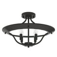 thumbnail image 2 of Hunter - Perch Point 4-light Noble Bronze, Extra Large Flush Mount Light, Dimmable, Casual Style, Empire Shaped, for Bedrooms, Dining, Living Rooms - 19422, 2 of 5