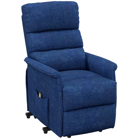 Homiyad Power Lift Chair for Seniors, Electric Lift Recliner Chair with Remote Control, Side Pockets for Living Room, Dark Blue