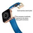 thumbnail image 4 of WFEAGL Genuine Leather Business Replacement Apple Watch Band 42mm 44mm 45mm Blue/Rose Gold, 4 of 6