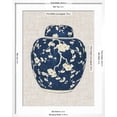 thumbnail image 5 of Art.com Blue & White Ginger Jar on Linen II Art Print by Vision Studio, White Frame Wall Art, 23" x 29", 5 of 5