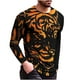 thumbnail image 1 of Blusa de camiseta de manga corta con estampado de jersey de cuello redondo informal a la moda para hombre Pompotops oipoqjl2877, 1 of 3