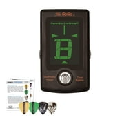GoGo Tuners Chromatic Pedal Tuner with ChromaCast 4 Pick Sampler, Black