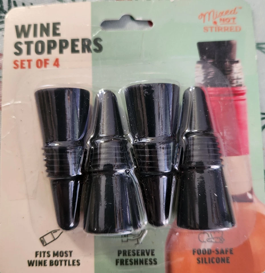 4pc Silicone Wine Stopper