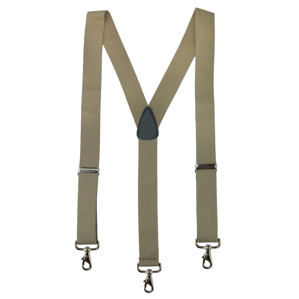Elastic YBack Suspender with Metal Swivel Hook Clip End, USA Made