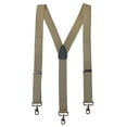 thumbnail image 1 of Big & Tall Elastic Y-Back Suspenders Metal Swivel Hook Clip End, Khaki, 1 of 1