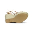 thumbnail image 5 of BLISSFUL STEP Women's Espadrilles Platform Wedges Heeled Lace Up Sandals, 5 of 8